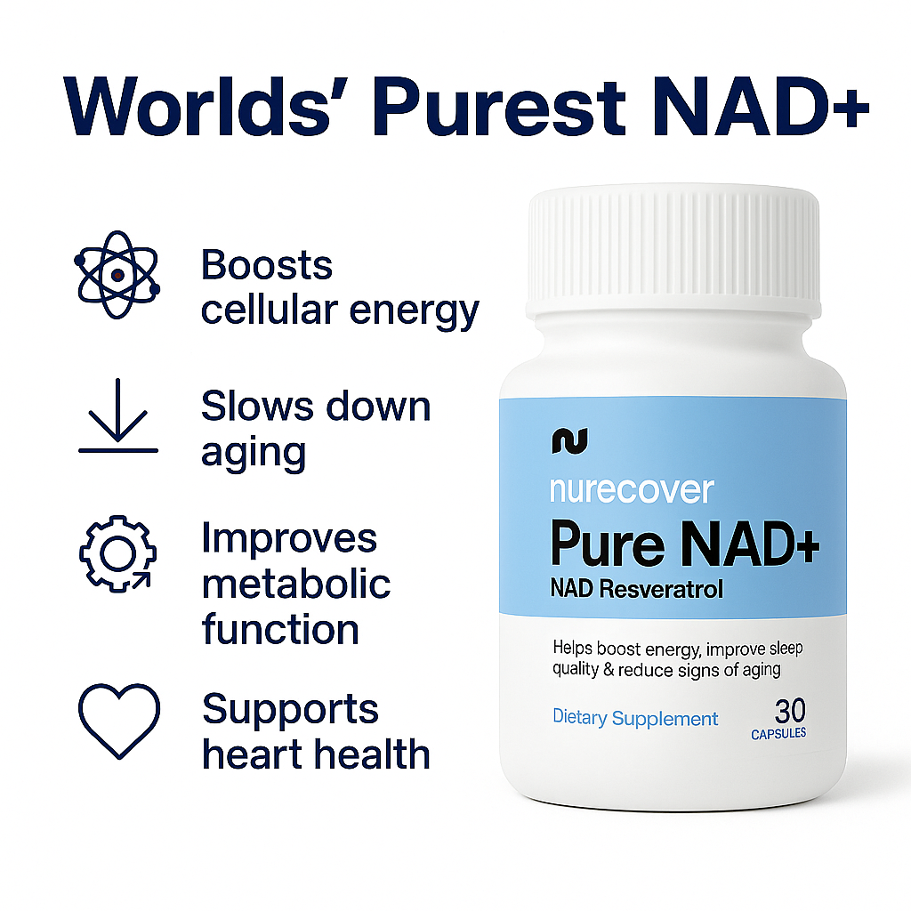 Nurecover® Reines NAD+ mit Resveratrol 500g Kapseln