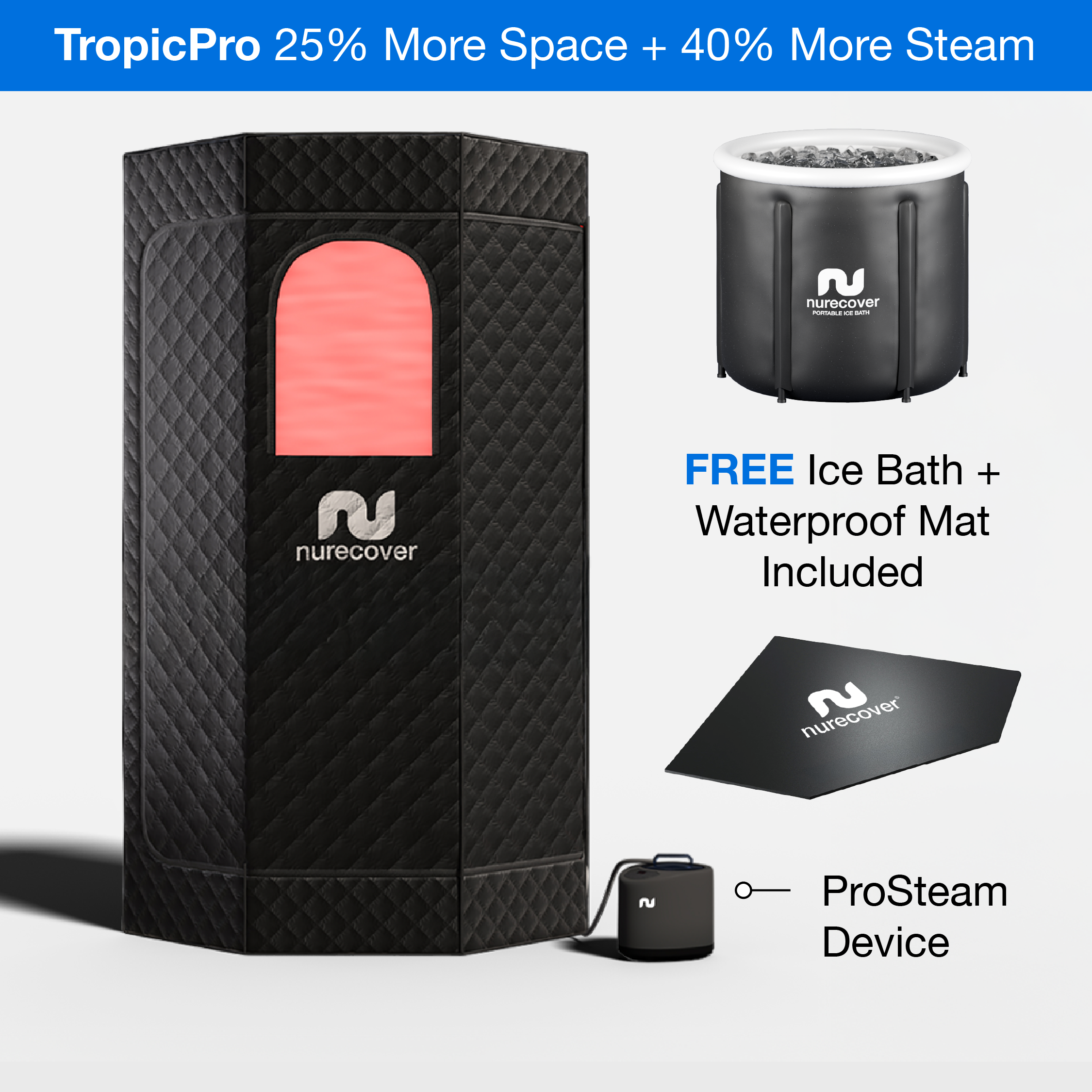 nurecover Tropic® Heimsauna + Eisbad