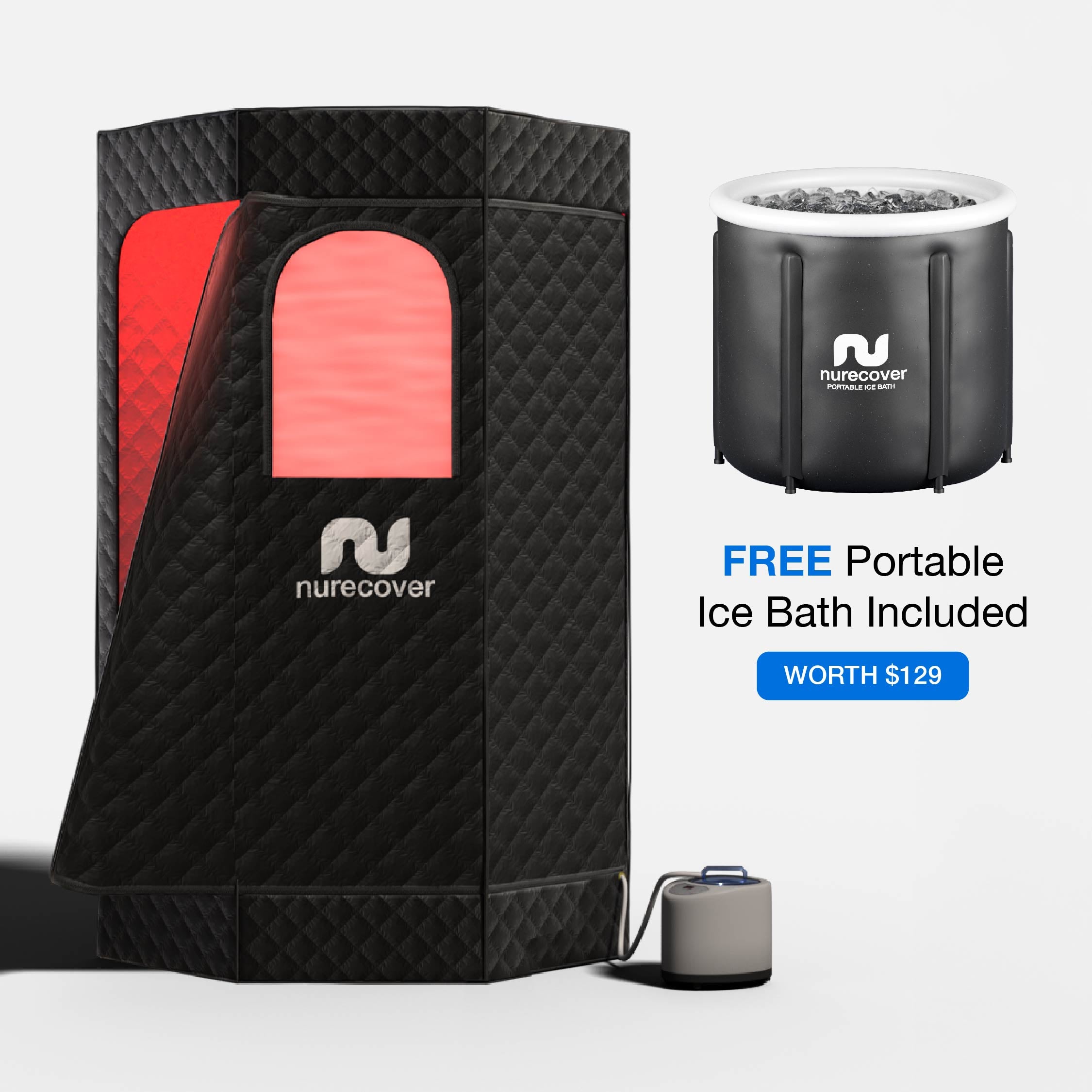 nurecover Tropic® Heimsauna + Eisbad